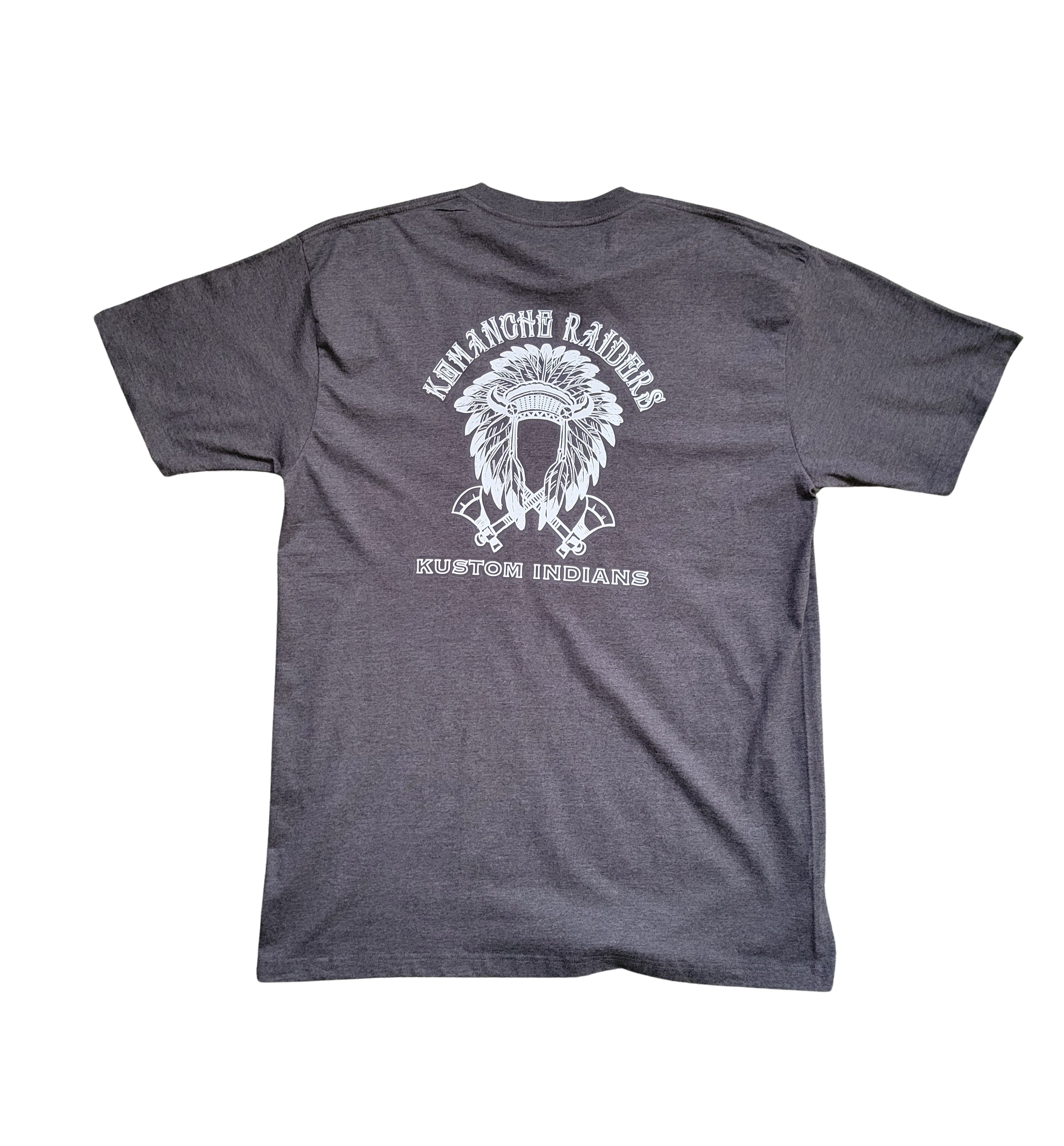 Charcoal Grey Tee w/ White & Black Logo